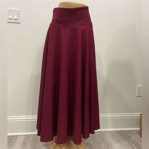 Wine Color Full Disc Skirt